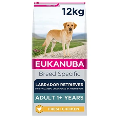 Image of Eukanuba Complete Dry Dog Food for Adult Labrador Retriever Breed Types with Fresh Chicken 12 kg