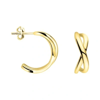 Image of SOFIA MILANI Women&#039;s Earrings 925 Silver Gold Plated Infinity Stud Earring E2379