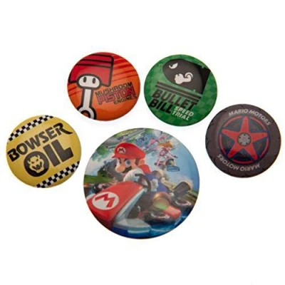 Image of Pyramid International BP80487 Mario Kart 8 Badge, Multi Colour, 10 x 12.5 1.3 cm