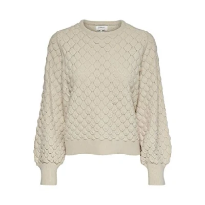 Image of ONLY Womens ONLGILJA L/S KNT NOOS Pullover, Pumice Stone, M