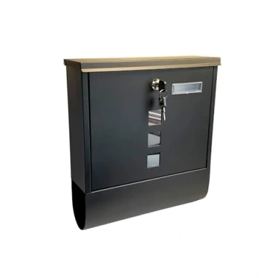 Image of Buckingham 40094 Wall Mounted Large Steel Lockable Mail Post Letter Box Newspaper Slot Premium, Black