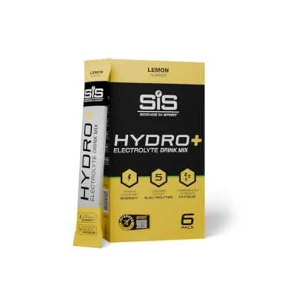 Image of Science in Sport Hydro+ Electrolytes Powder Sachets with 5 Essential and added Vitamins C, B6, B12 for Hydration Drink Lemon, Pack of 6