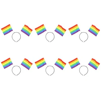 Image of Zac&#039;s Alter Ego Pack of 6 Large Rainbow Flag Head Boppers