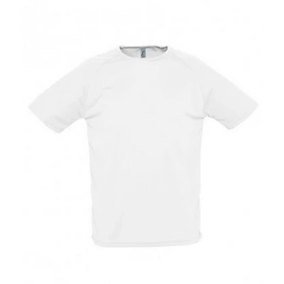 Image of SOLS Mens Sporty Short Sleeve Performance T Shirt (White) Size Large
