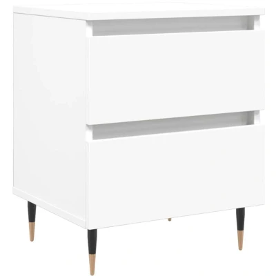 Image of vidaXL Bed Cabinet White 40x35x50 cm Engineered Wood