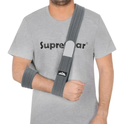 Image of supregear Arm Sling, Adjustable Support Strap, Lightweight Shoulder Immobilizer for Injured Elbow, Broken Collarbone, Torn Rotator Cuff, Dislocation or AC Separation, Left Right, Men Women