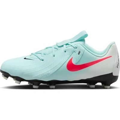 Image of Nike Performance JR Phantom GX II Academy FG/MG Unisex Moulded stud football boots for kids, Size: 13.5K, Mint/atomic red/off noir