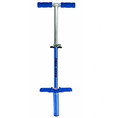 Image of Gamez Galore Real Fun Traditional Metal Pogo Stick Blue Height Adjustable