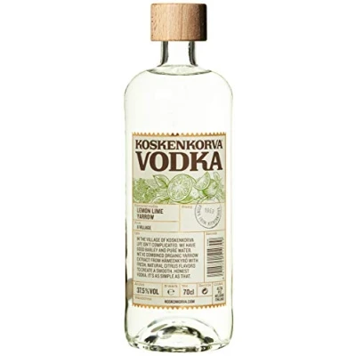 Image of Koskenkorva Lemon Lime Yarrow Vodka 70cl, 37.5% ABV, Floral Citrus Infused Vodka, Made in Finland