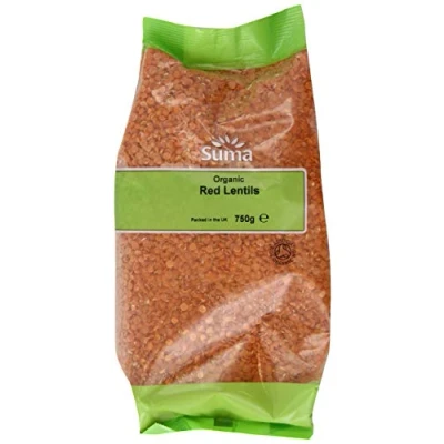 Image of Suma Organic Red Lentils 750 g (Pack of 6)