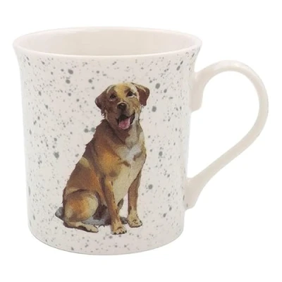 Image of Lesser &amp; Pavey British Designed Coffee Mug Ceramic Mugs for Home or Work Large Hot Drinks Golden Labrador Tea and Cups Sarah Boddy