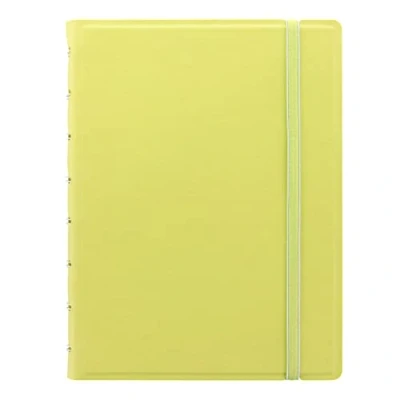 Image of Filofax Refillable Notebook, A5 Size, Classic Pastels Collection, Dotted Paper, 8.25&quot; x 5.75&quot;, Lemon (B115082U), Multicolor