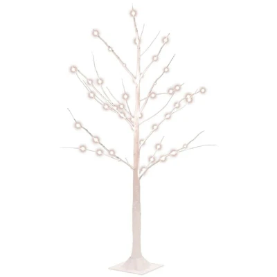 Image of LED White Birch Tree Warm 48 LEDs 120 cm