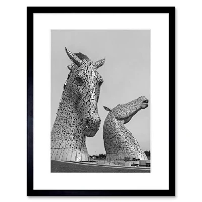 Image of Kelpies Horse Sculptures Falkirk Scotland Framed Wall Art Print