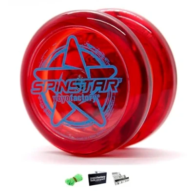 Image of YoYoFactory SPINSTAR Yo Red (starter yoyo, high speed plastic bearing, string and tips included)