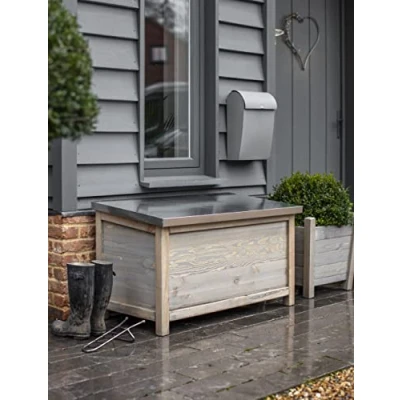 Image of Garden Trading Aldsworth Outdoor Storage Box, Large Spruce