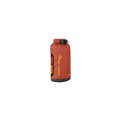 Image of Sea to Summit Big River Dry Bag XS 5L Waterproof Roll Top Resistant Fabric Grab Handles, Lash Point &amp; D Ring For Kayaking Motorcycle Touring 16.8 x 14.3 32.3cm Picante Red 135g