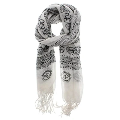 Image of Zac&#039;s Alter Ego Long Lightweight Om Sign Scarf with Tassels