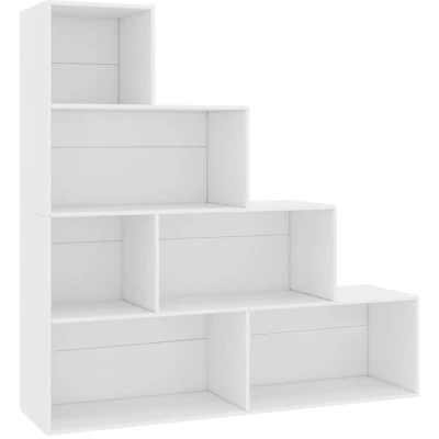 Image of vidaXL Book Cabinet/Room Divider White 155x24x160 cm Engineered Wood