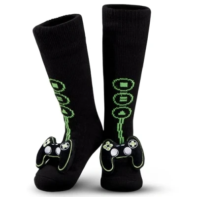 Image of CityComfort Fluffy Socks for Men and Teenagers Soft Warm 3D Gaming Slipper with Non Slip Grip Pads Size 4 9 Lounge Wear Gifts Him (4/7 UK)