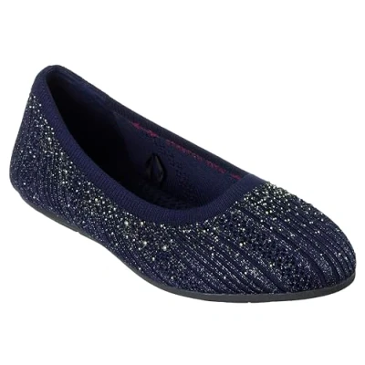 Image of Skechers Women&#039;s Cleo 2.0 Glitzy Daze Ballet Flat, Navy, 11
