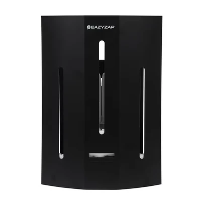 Image of Eazyzap Glue Board Fly Killer in Black Metal with Infra Red Lighting Wall or Shelf Mounted H 325 x W 236 D 122 mm 13W 50m² Coverage