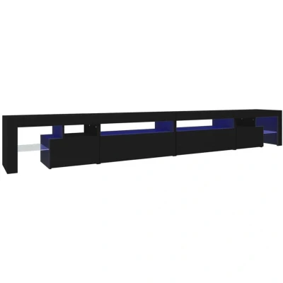 Image of vidaXL TV Cabinet with LED Lights Black 290x36.5x40 cm