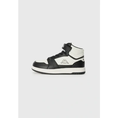 Image of Kappa Rernal Unisex Hightop trainers for kids, Size: 2, White/black shoes