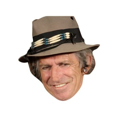Image of FoxyPrinting Keith Richards Celebrity Cardboard Party Face Mask Fancy Dress