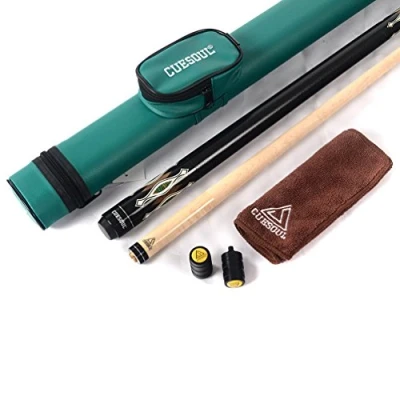 Image of CUESOUL 19oz 1/2 Jointed Maple Pool Cue Stick with Case CSBK007