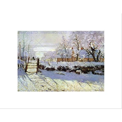 Image of Wee Blue Coo Claude Monet Magpie Old Master Art Picture Wall Print