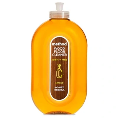 Image of Method Wood Floor Cleaner, Moisturising Oil, Surface Spray, Gently Cleans and Shines, Almond Natural Scent, Pack of 1, 739 ml