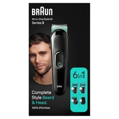 Image of Braun All In One Style Kit Series 3 MGK3411, 6 in1 Everyday Grooming For Men