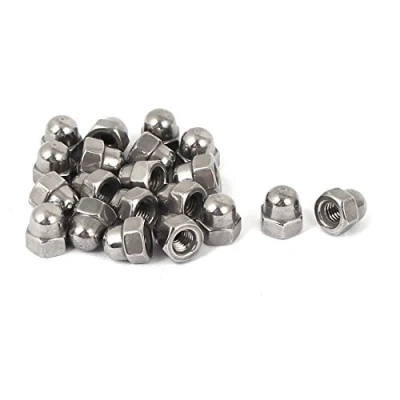 Image of Sourcingmap Acorn Hex Cap Nuts 20Pcs M3 Dome 304 Stainless Steel Hexagon Decorative Nut for Screws Bolts Silver Tone