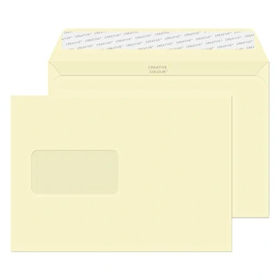 Image of Blake Envelopes Creative Colour 351W Briefumschläge Haftklebung Mit Fenster Milch Weiß C5 162 x 229 mm 120g/m² 500 Stück