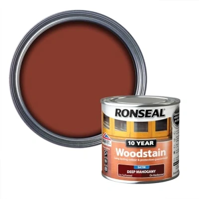 Image of Ronseal 10 Year Woodstain Deep Mahogany 250ml