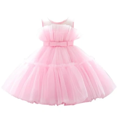 Image of Lito Angels Wedding Bridesmaid Flower Girl Fancy Dress Occasion Party Ball Gown Outfit for Kids Girls Age 4 5 Years, Pink (Tag Number 110)