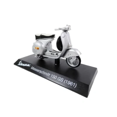 Image of OPO 10 Collection miniature scooter 1/18 compatible with Piaggio Vespa Messerschmitt 150 GS gray 1961 Ves0033