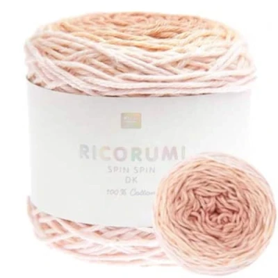 Image of 50 g Ricorumi Spin Colour: 1 Gradient Natural Fine Cotton for Crocheting Amigurumi Figures from Booklets
