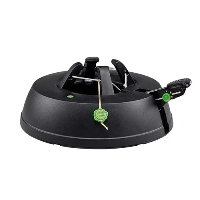 Image of Topline Comfort Grip S Christmas Tree Stand Kninner Green Line Real with Foot Pedal, 3 Litre Water Tank for Height up to 2.2m Black Made from Recycled Materials