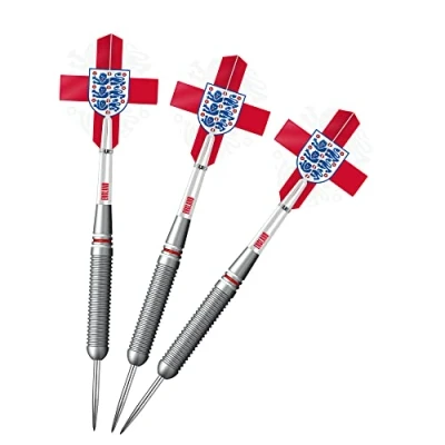 Image of Darts Corner England Officially Licensed St Georges Cross Steel Tip Brass Dart Multiple Weights Available