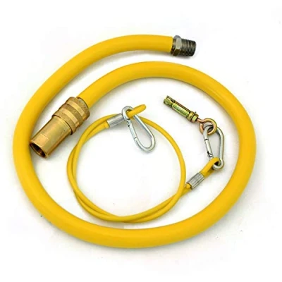 Image of CATERHOSE Commercial Catering Equipment Yellow Gas Hose 1/2&quot; 1M Long
