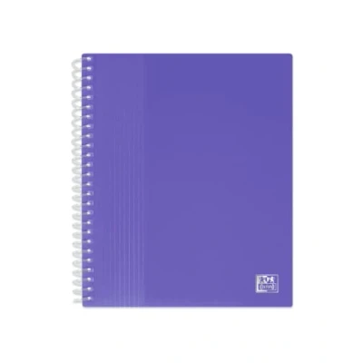 Image of OXFORD Purple A5 Spiral Bound Student Folder 80 Views 40 Pockets Polypropylene Cover