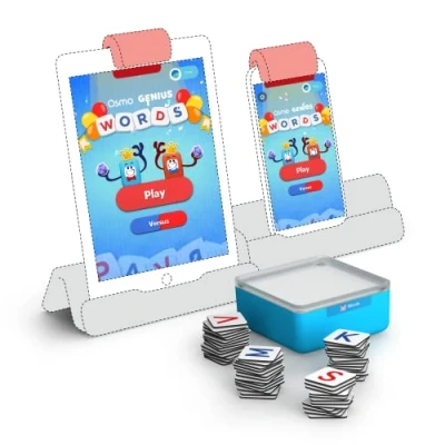 Image of Osmo Genius Words Ages 6 10 Interactive Letter Recognition, Phonics, Sight &amp; Spelling For iPad or Fire Tablet STEM Toy (Osmo Base Required Amazon Exclusive)