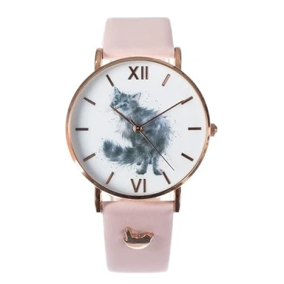 Image of Wrendale Designs &#039;Glamour Puss&#039; Cat Vegan Leather Watch