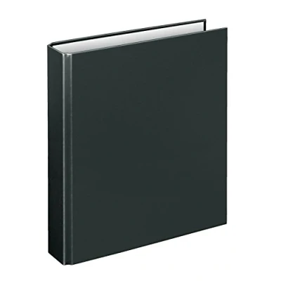 Image of VELOFLEX 1153080 Basic Ring Binder, DIN A5, Pack of 1, Black, Filling Height 25 mm, Binder with 4 Mechanisms, Narrow Folder