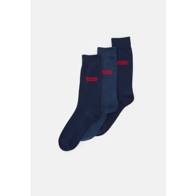 Image of Levi&#039;s Regular CUT Batwing LOGO Recycled 3 PACK Socks, Men&#039;s, Size: 6 8, Denim