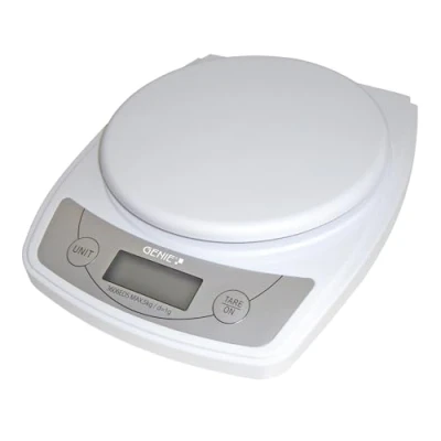 Image of Genie 3606 EDS Digital Letter and Kitchen Scales 1 g to 5,000 g/Sturdy Plastic/LCD Display with Measuring Units/White