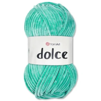 Image of Frida&#039;s Wollhaus YarnArt 100 g Dolce Chenille Wool Yarn Knitting Crochet Amigurumi 64 Colours (770 Mint)