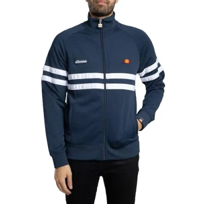 Image of Ellesse Rimini Track Training jacket, Men&#039;s, Size: Large, Navy/white